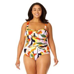Anne Cole One-Piece Bandeau Swimsuit 16w